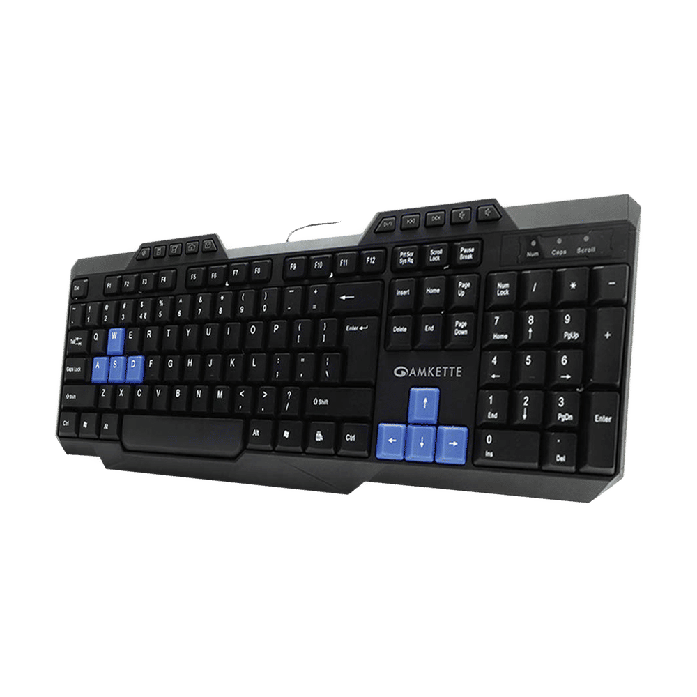 Buy Amkette Xcite Neo Wired Keyboard & Mouse Combo (1000 DPI, Spill Resistant, Black) Online Croma